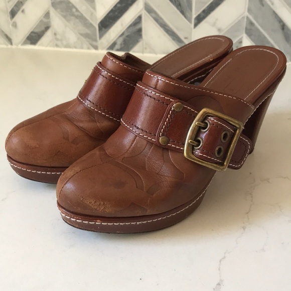 Y2K Vintage Coach Candace leather heel mule Clog - Picture 10 of 10